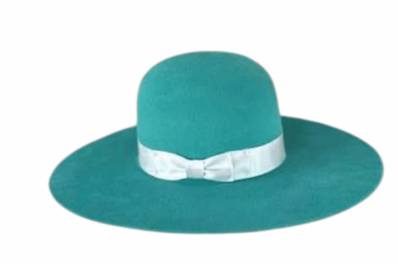 Atwood Turquoise Wild Open Crown Flat Felt Hat