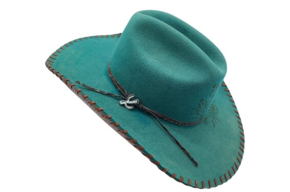 Alternative view of Custom AHM Cattleman Cactus Felt Hat
