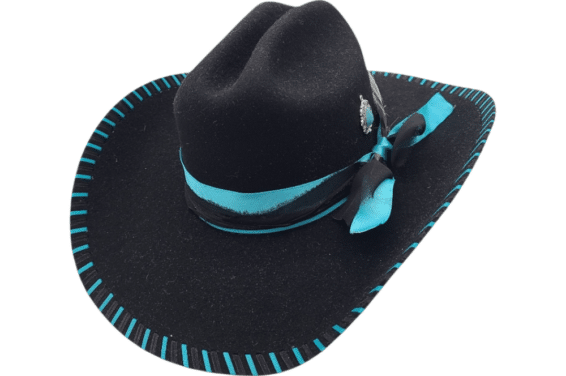 Alternative view of Custom Bull Hide Black Felt Hat