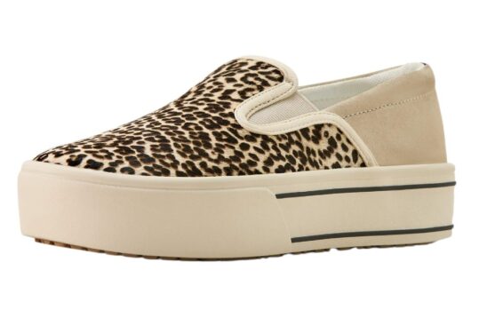 Ariat Ladies Cream Cheetah Hair On Skylar Slip On Shoes 10074363