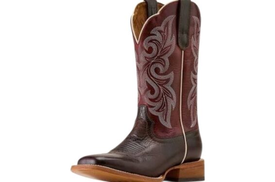 Ariat Ladies Country Lane Choc/Deep Red Square Toe Boots 10074375
