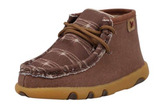 Twisted X Infant Chukka Barbwire Print Driving Moc Brown ICA0042