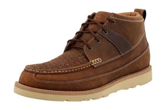 Twisted X Mens 4" Wedge Sole Basketweaved Leather Shoes MCA0032