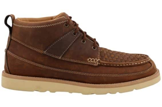 Twisted X Mens 4" Wedge Sole Basketweaved Leather Shoes MCA0032 - Image 3