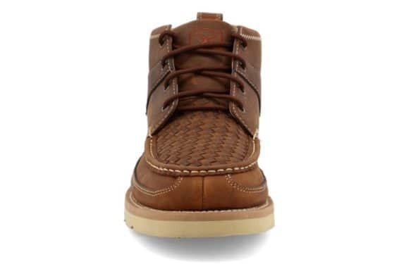 Twisted X Mens 4" Wedge Sole Basketweaved Leather Shoes MCA0032 - Image 4