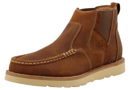 Twisted X Mens 4" Wedge Chelsea Sole Slip On Leather Shoes MCA0013