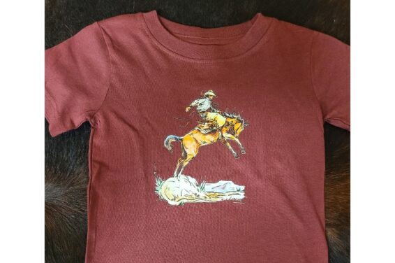 Arrow Toddler Boys Marron Buckin Horse Tee-ATMBHT