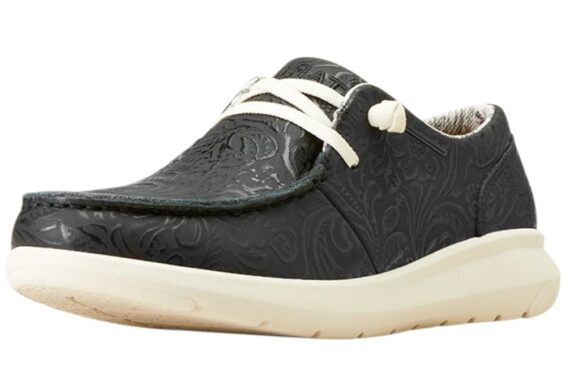 Ariat Ladies Black Floral Emboss Print Hilo Shoes 10047014