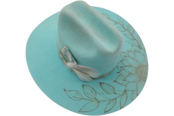 Alternative view of Custom Bailey Lightning Blue Turquoise Felt Hat