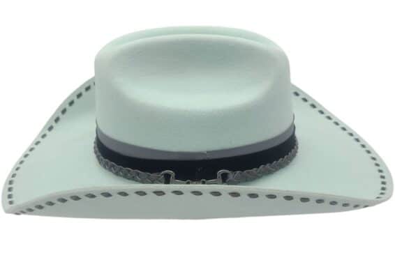 Alternative view of Custom AHM Cattleman Light Green Felt Hat
