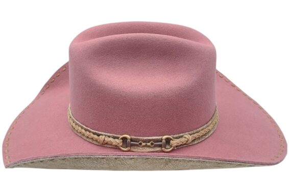 Alternative view of Custom AHM Cattleman Soft Pink Felt Hat