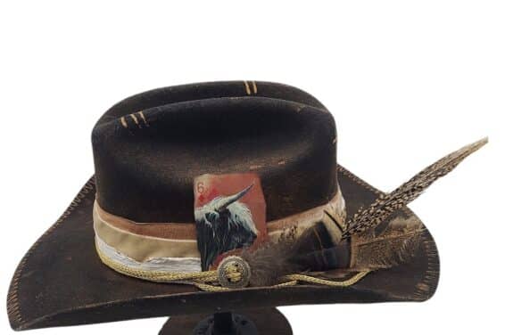 Alternative view of Custom Barbara's Label Distressed Tailored Felt Hat
