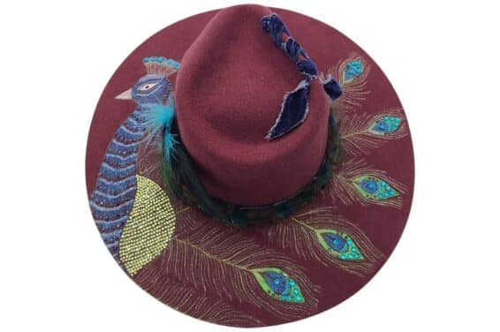 Alternative view of Custom Dallas Hats Peacock Fashion Felt Hat