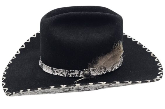 Custom RDR Snake Print Felt Hat