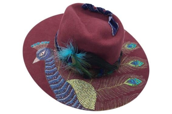 Custom Dallas Hats Peacock Fashion Felt Hat