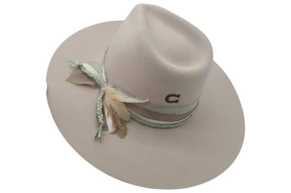 Custom Charlie One Horse Tan Felt Fashion Hat - Image 3