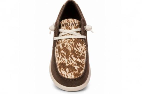 Alternative view of Ariat Ladies Brown Suede Speckled Hair On Hilo Shoes 10080390